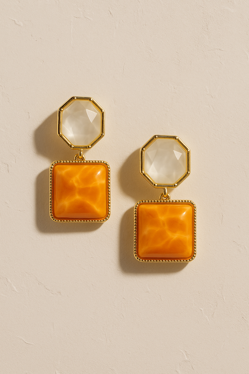 Sunset Elegance Stone Earrings Garud Wear