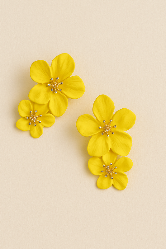 Yellow Flowers Drop Garud Wear