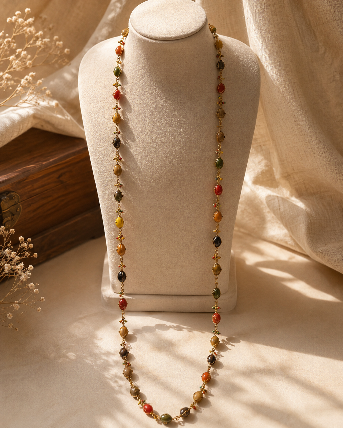 Long Multicolour Necklace Garud Wear