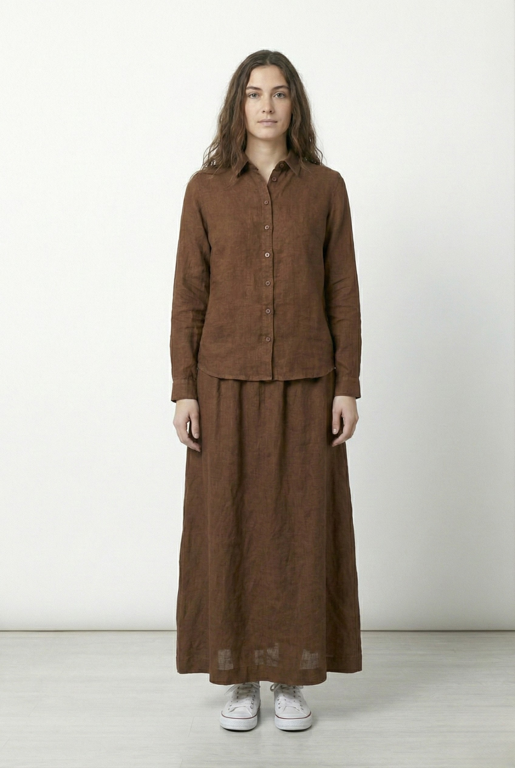 Brown Linen Cord Set Garud Wear