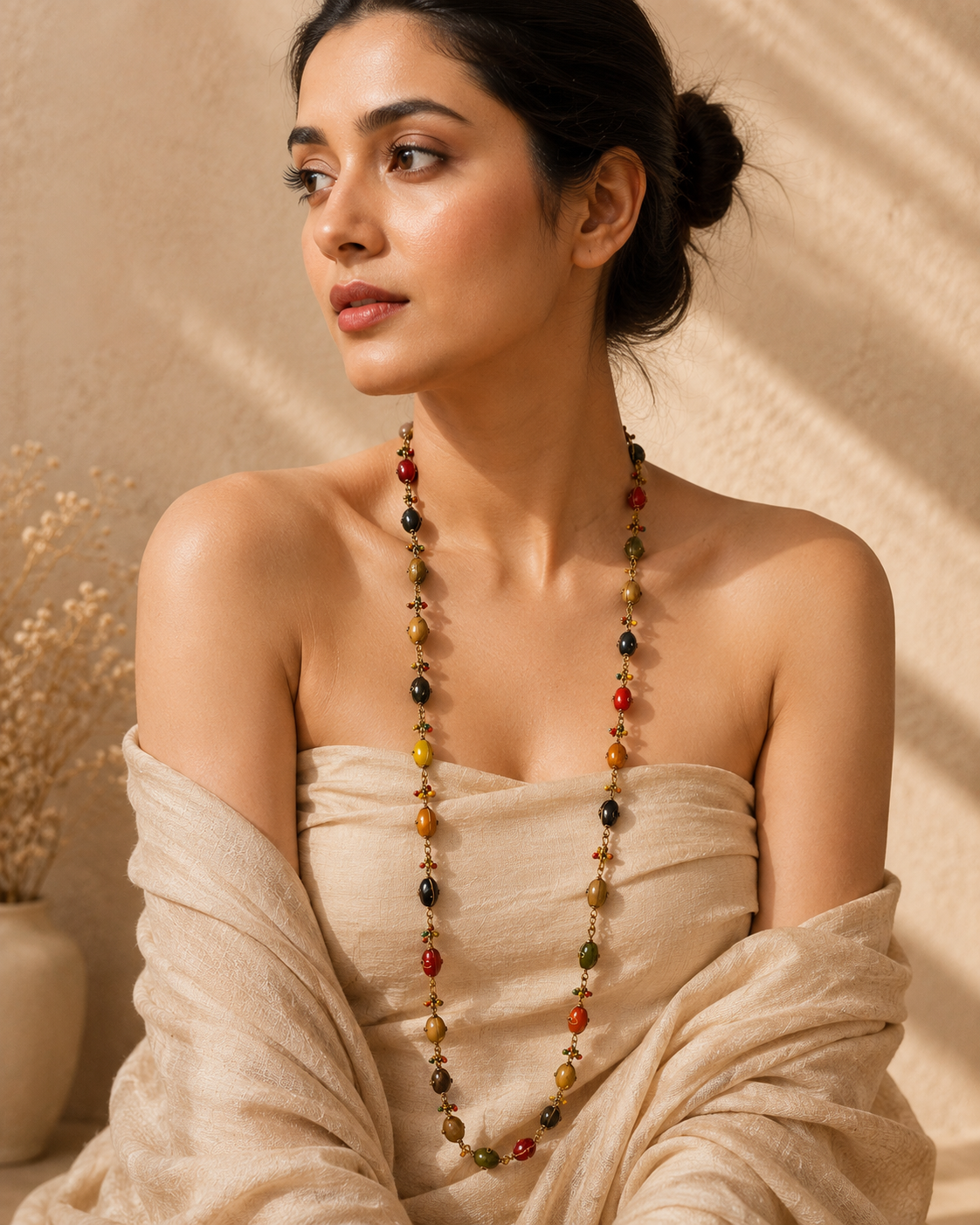 Long Multicolour Necklace Garud Wear