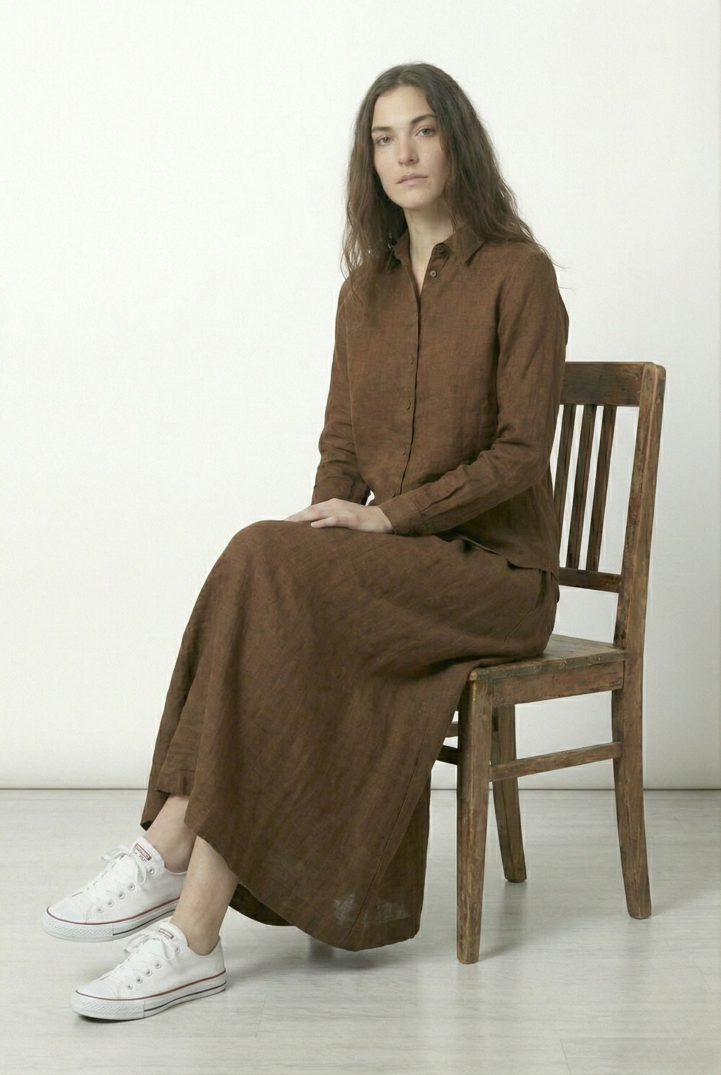 Brown Linen Cord Set Garud Wear