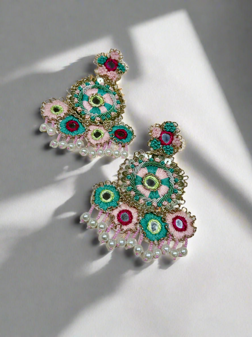 Aqua Blossom Earrings - Garud Wear