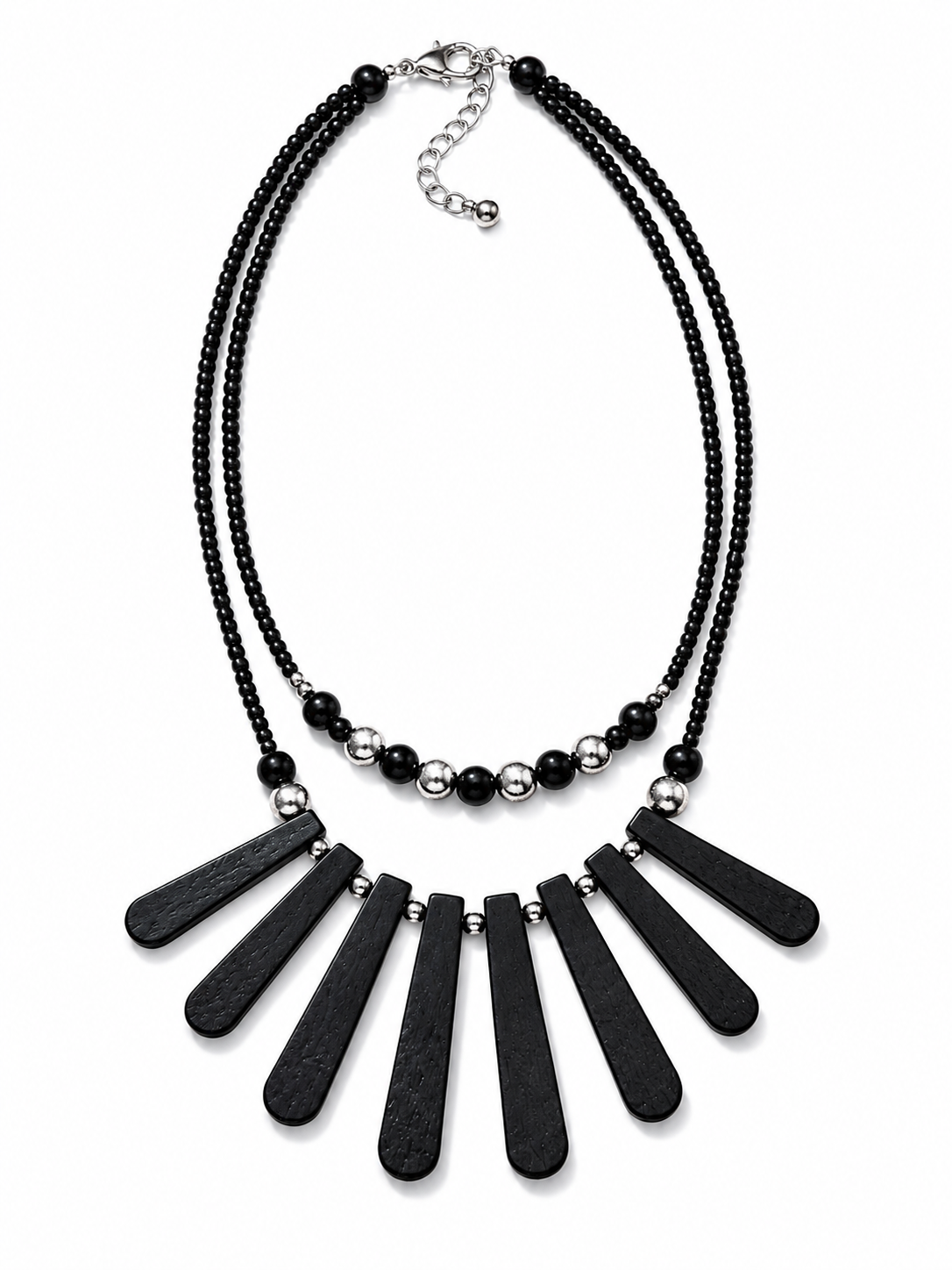 Black Wooden Handmade Necklace Garud Wear