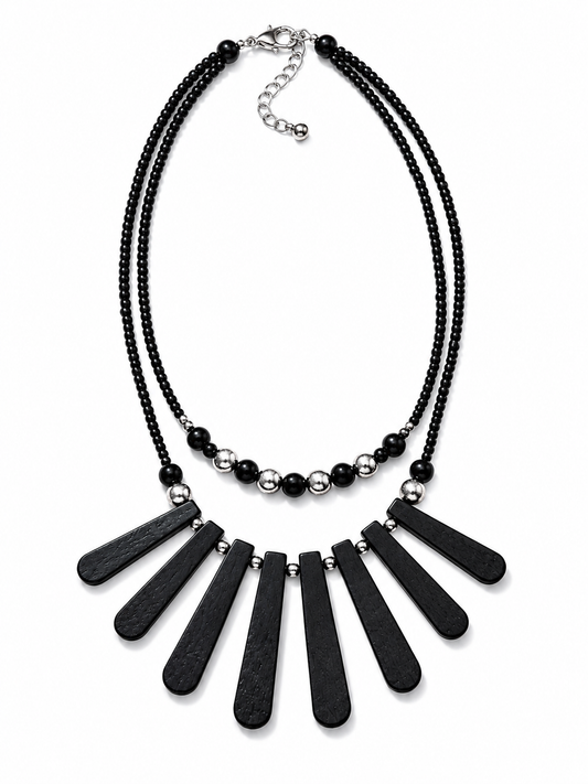 Black Wooden Handmade Necklace Garud Wear