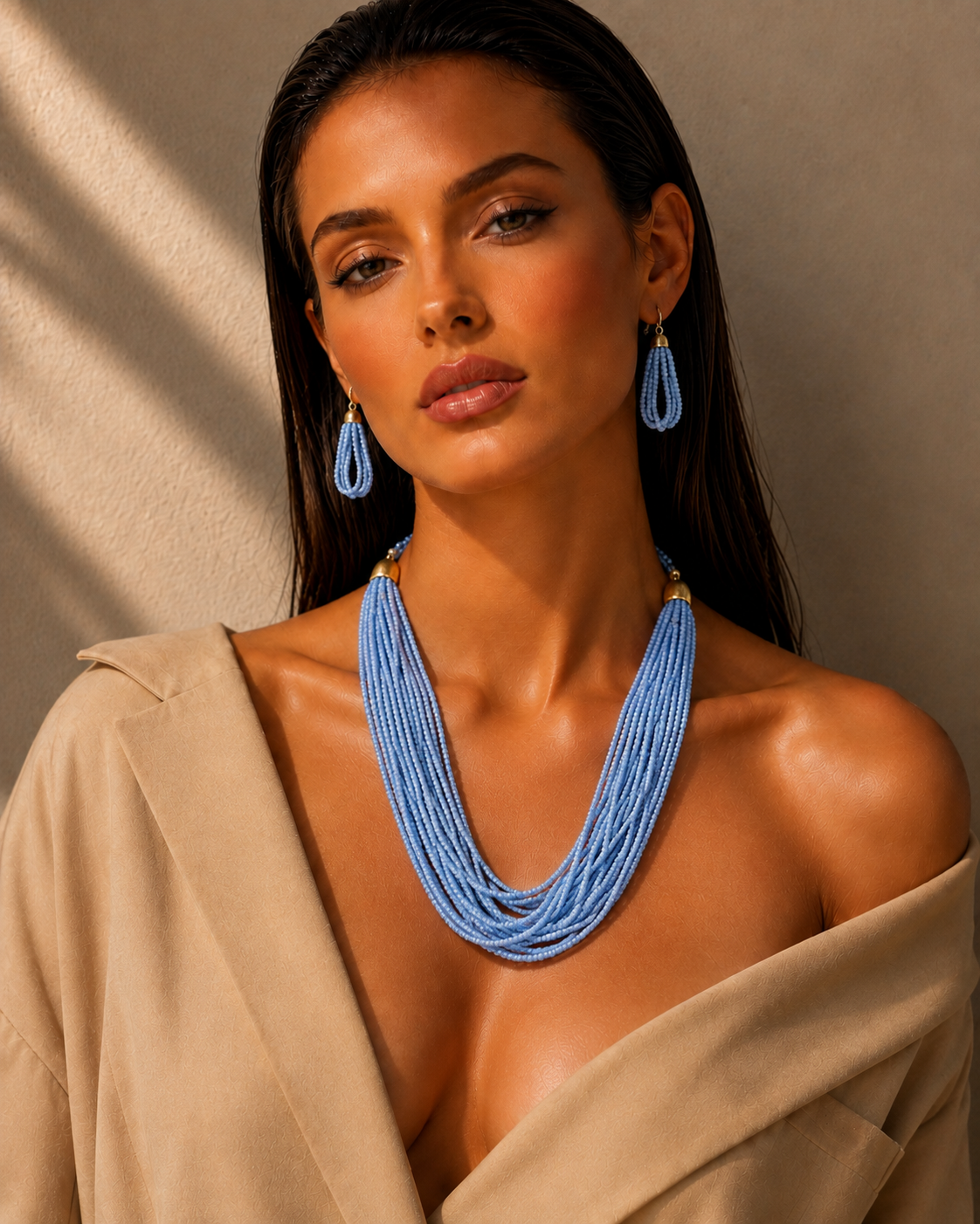 Long Beeded Necklace Garud Wear
