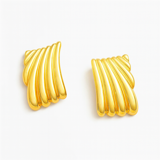 Golden Elegance Earrings Garud Wear