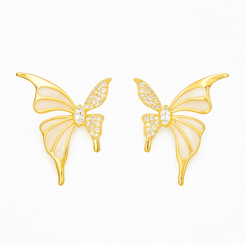 Elegant Butterfly Glow Earrings Garud Wear