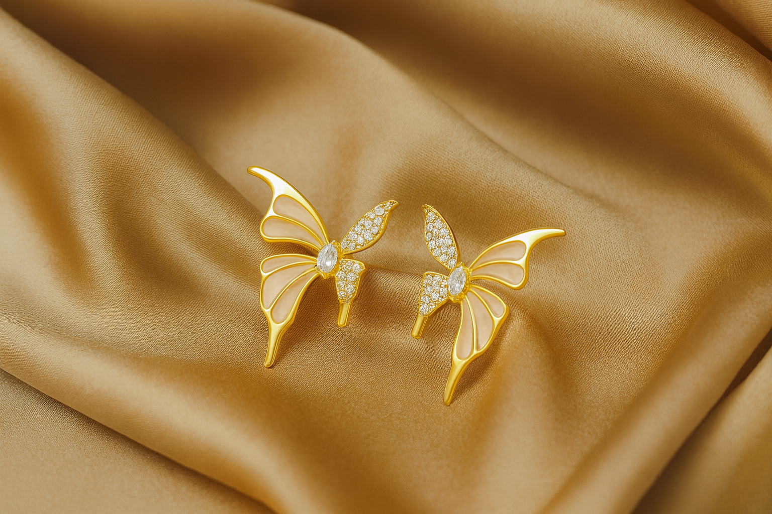 Elegant Butterfly Glow Earrings Garud Wear
