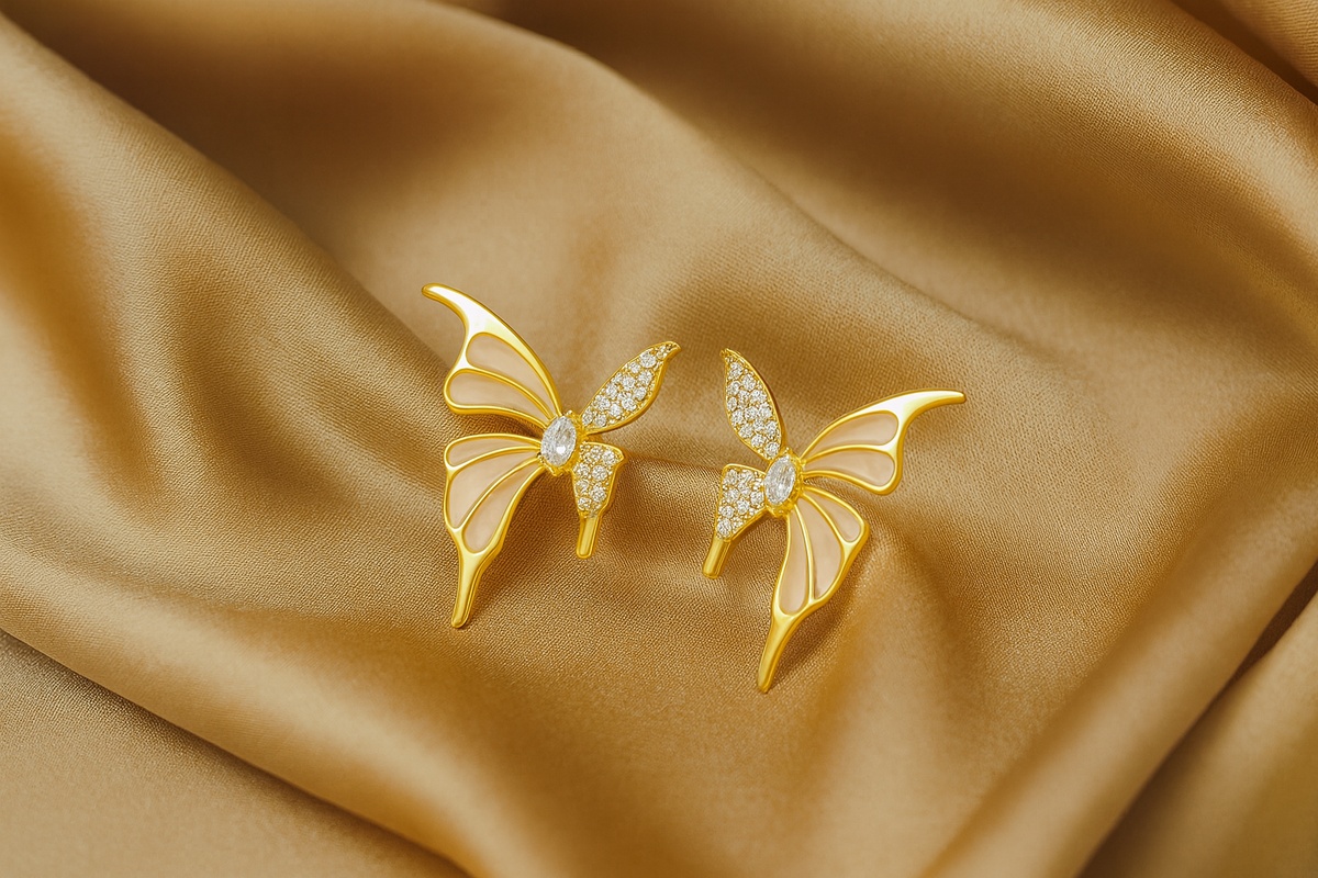 Elegant Butterfly Glow Earrings Garud Wear