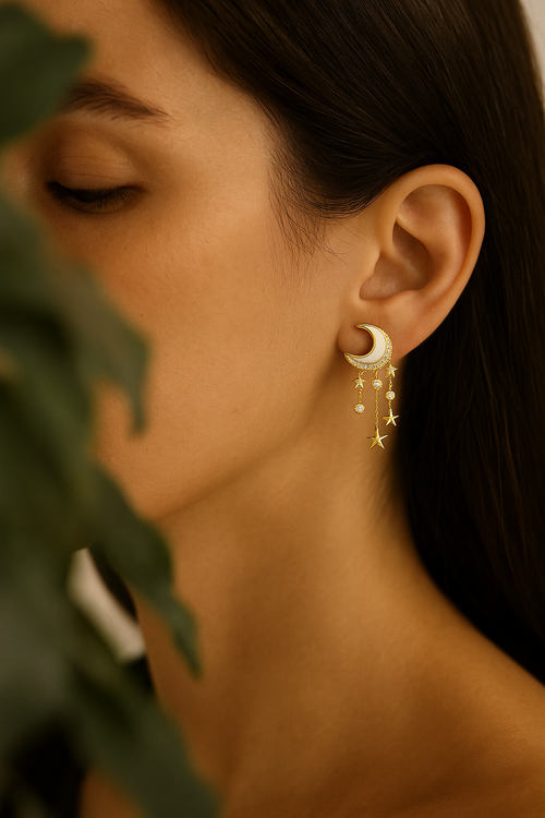 Celestial Glow Drop Earrings Garud Wear