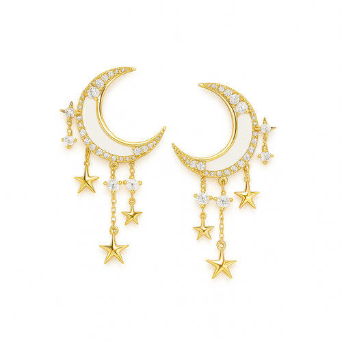 Celestial Glow Drop Earrings Garud Wear