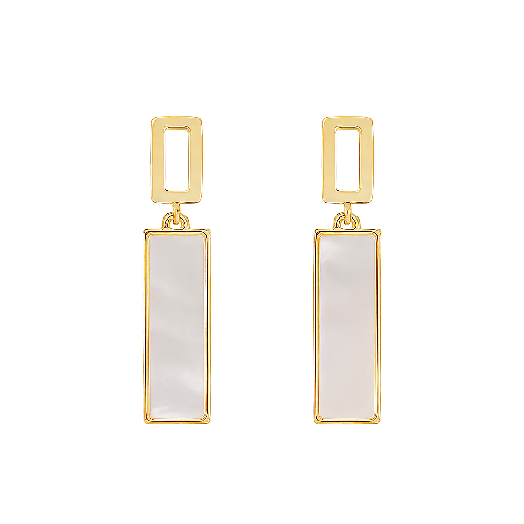 Radiant Elegance Rectangular Drop Earrings Garud Wear