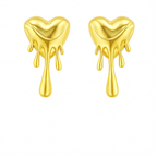 Golden Glow Heart Earrings Garud Wear