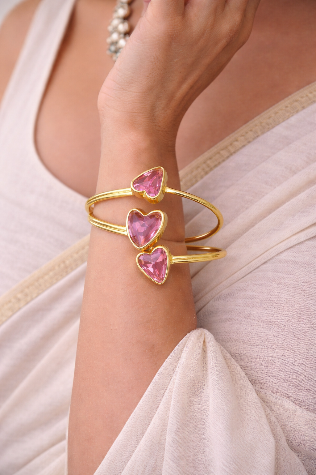 Pink Heart Bracelet Garud Wear