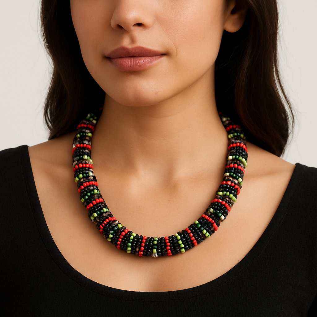 Color Harmony Beaded Necklace Garud Wear
