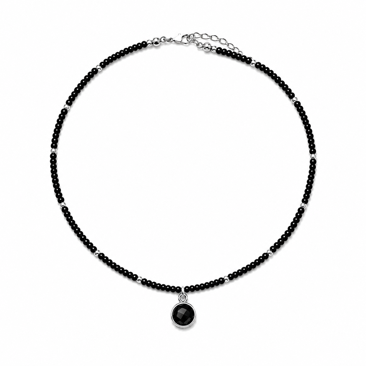 Elegant black beaded necklace Garud Wear