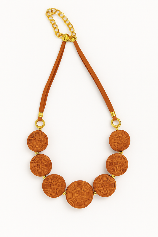 Rusty Glow Raffia Necklace Garud Wear