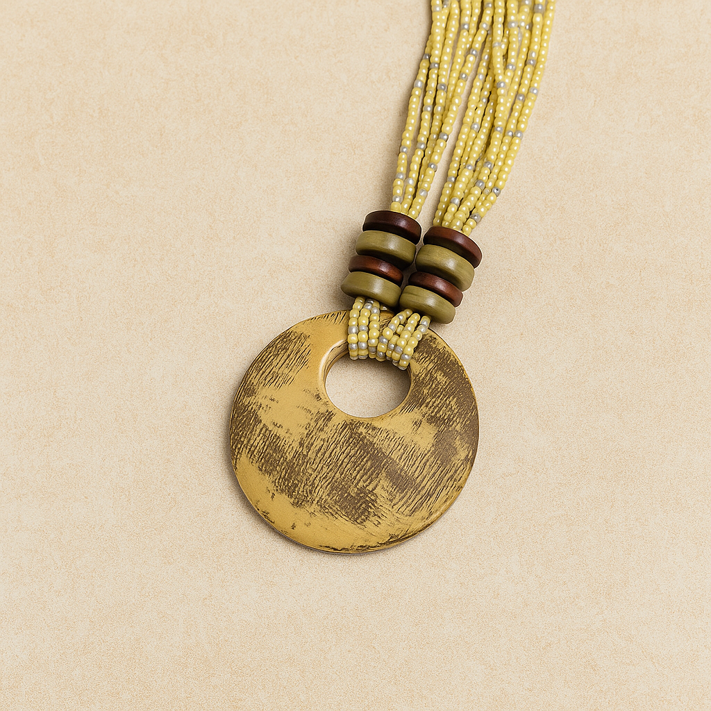 Sunlit Harmony Wooden Necklace Garud Wear