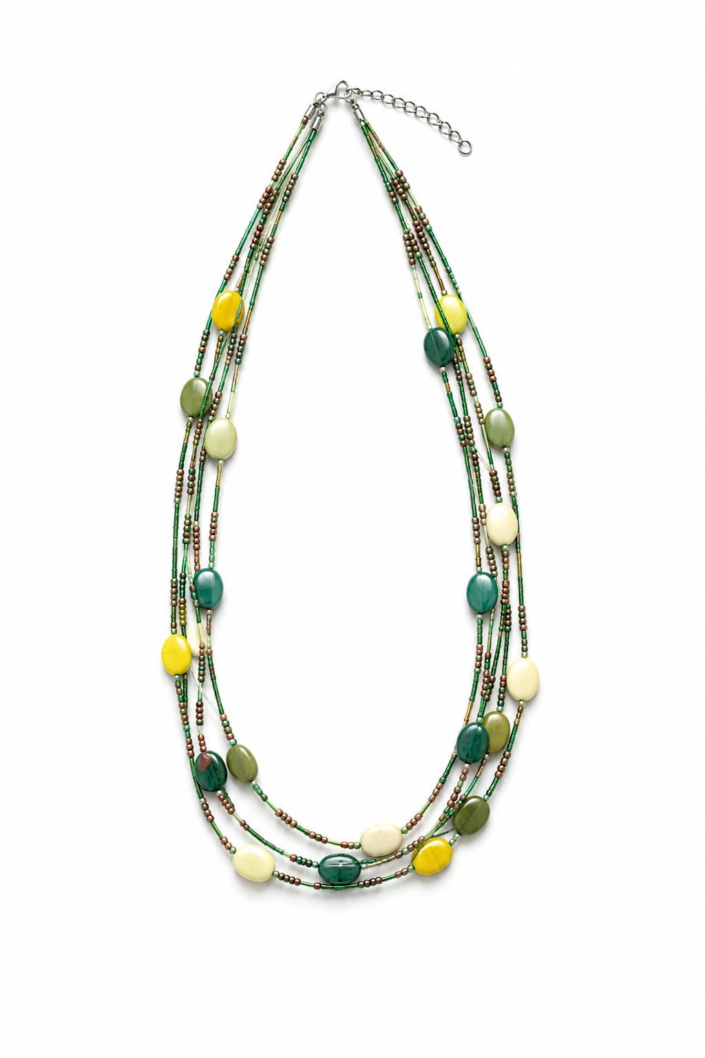 Handcrafted green beaded necklace Garud Wear