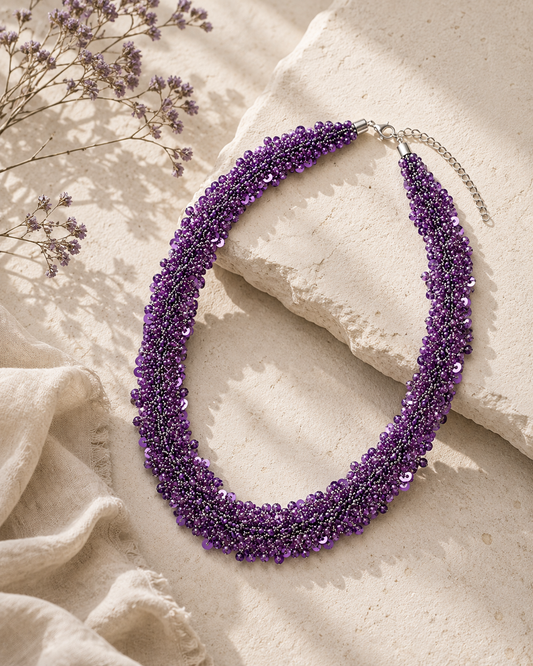 Purple lightweight handmade necklace Garud Wear