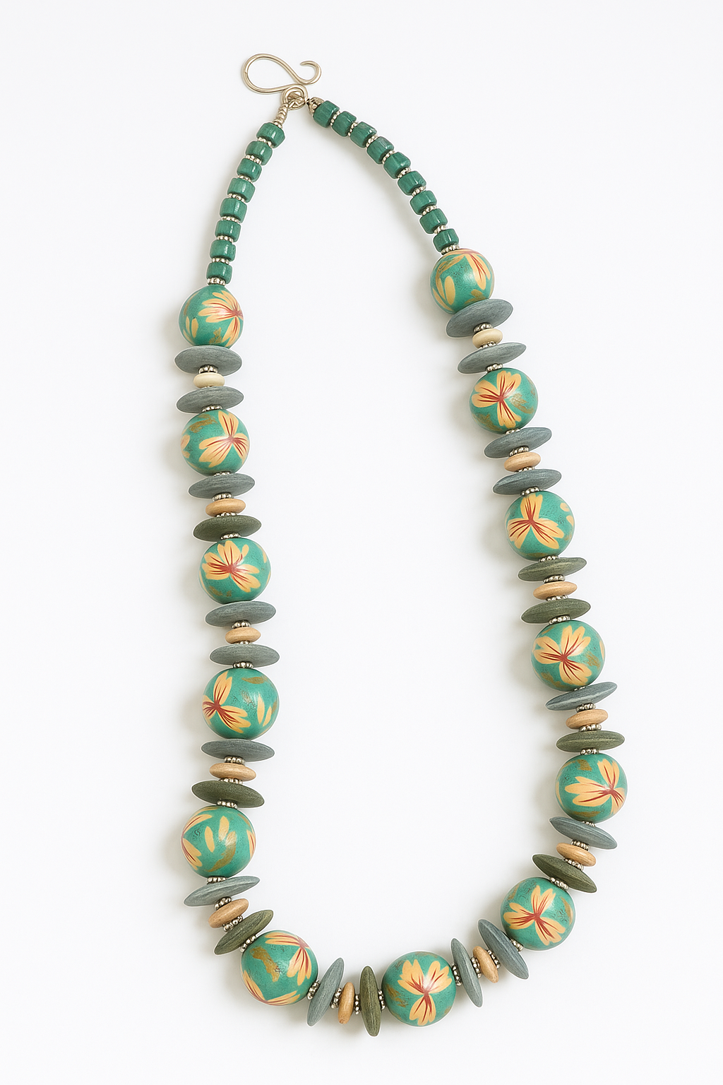 Serene Leaf Wooden Necklace Garud Wear