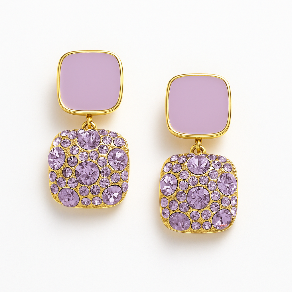 Lavender Glow Studs Garud Wear