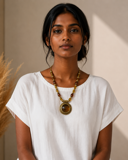 Earthy stone necklace Garud Wear