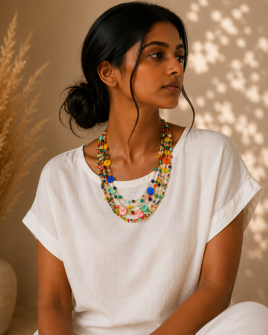 Multi-colour raisin stone necklace Garud Wear