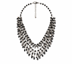 Silver and black beaded necklace Garud Wear