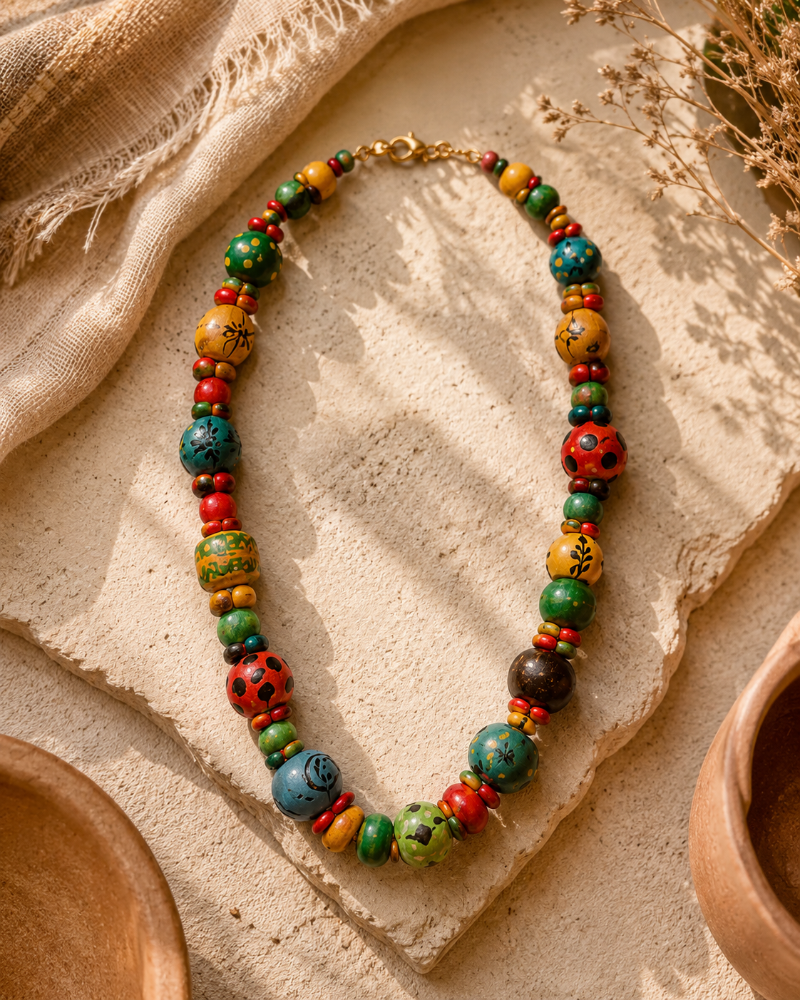 Vibrant multicolour necklace Garud Wear