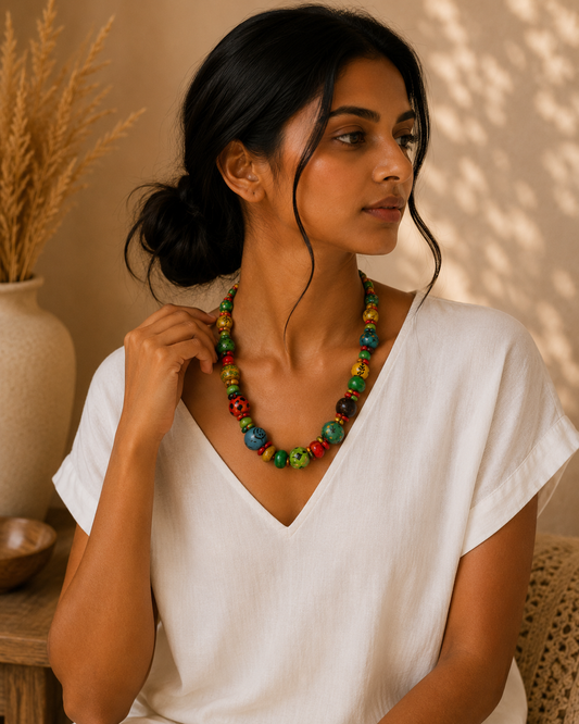 Vibrant multicolour necklace Garud Wear