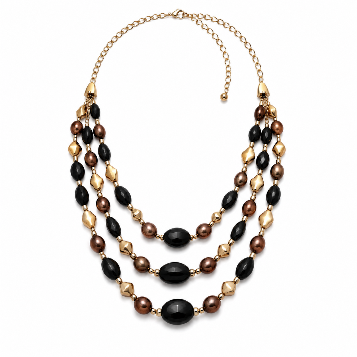 Handcrafted brown stone necklace Garud Wear