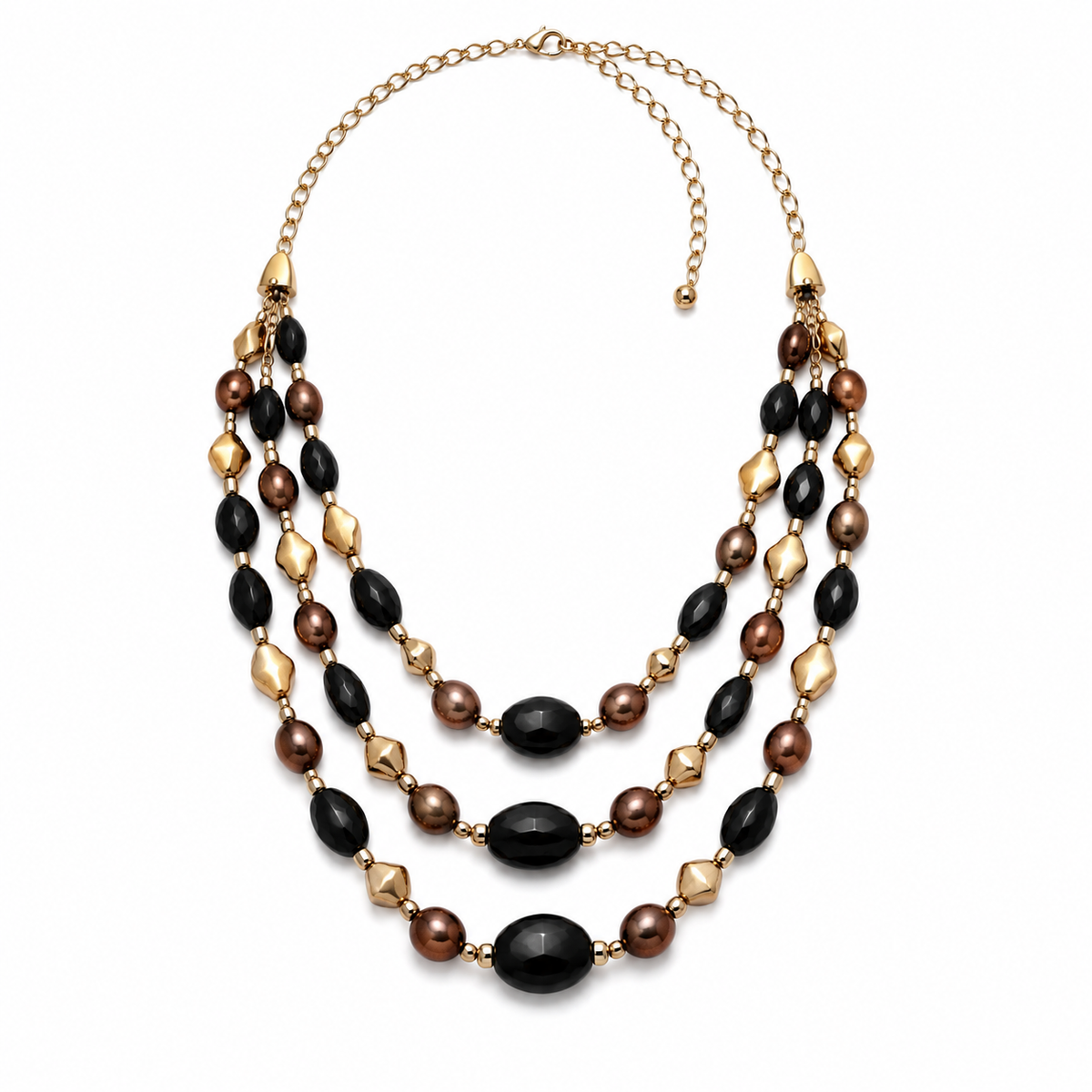 Handcrafted brown stone necklace Garud Wear