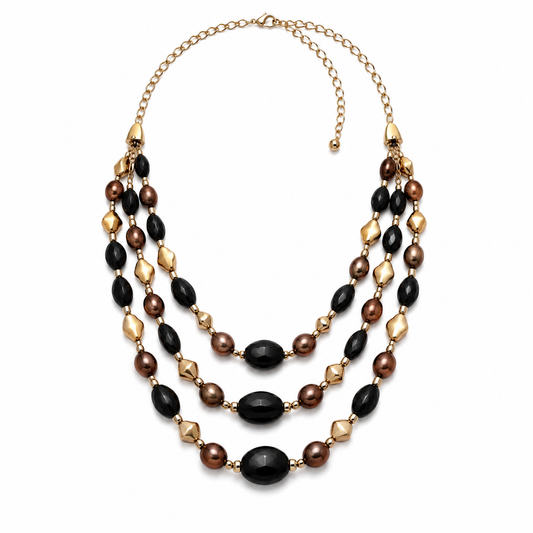 Handcrafted brown stone necklace Garud Wear