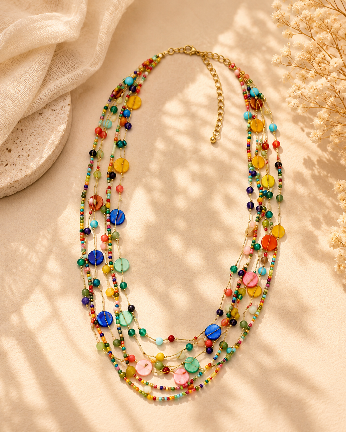 Multi-colour raisin stone necklace Garud Wear