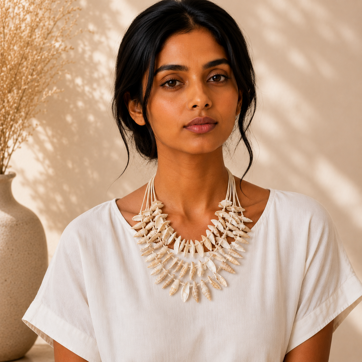 Off-white shell necklace Garud Wear