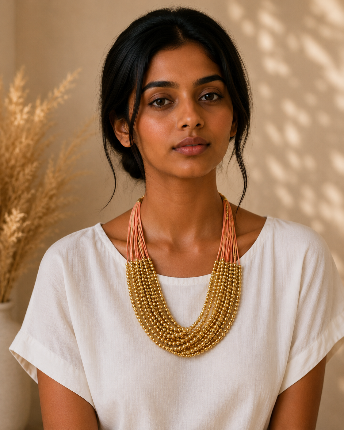 Golden beads Necklace Garud Wear
