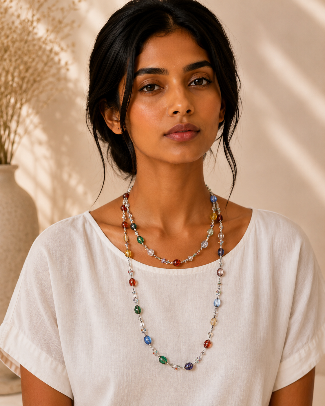 Handcrafted glass beaded necklace Garud Wear