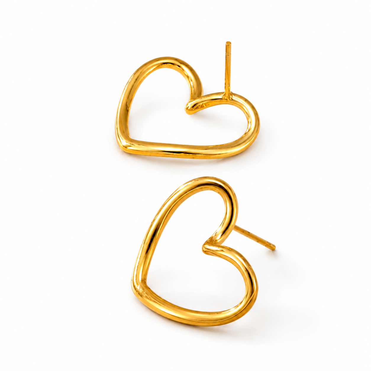 Golden Heart Earrings Garud Wear
