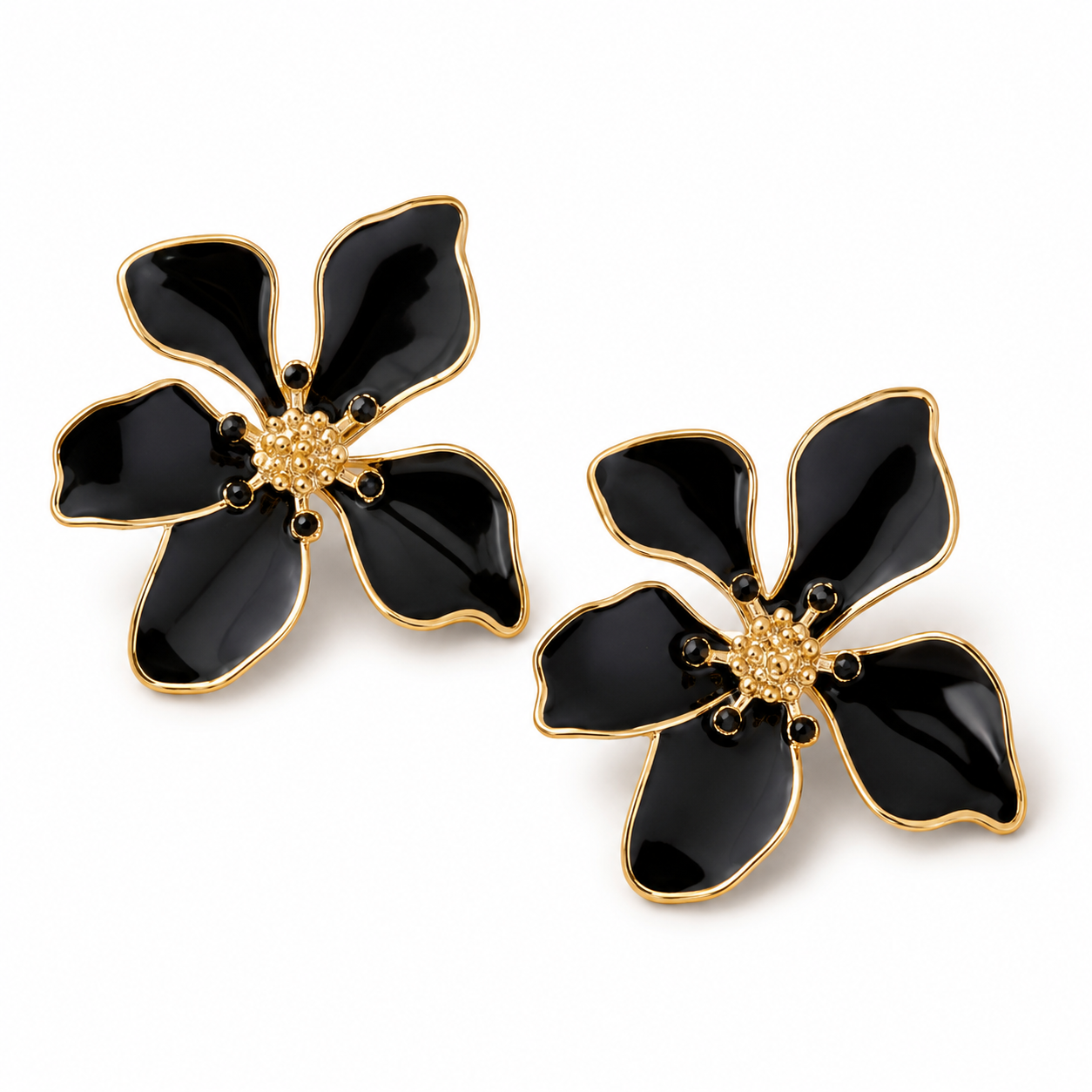 Elegant black earrings Garud Wear