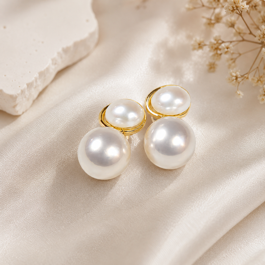 Timeless White Earrings Garud Wear
