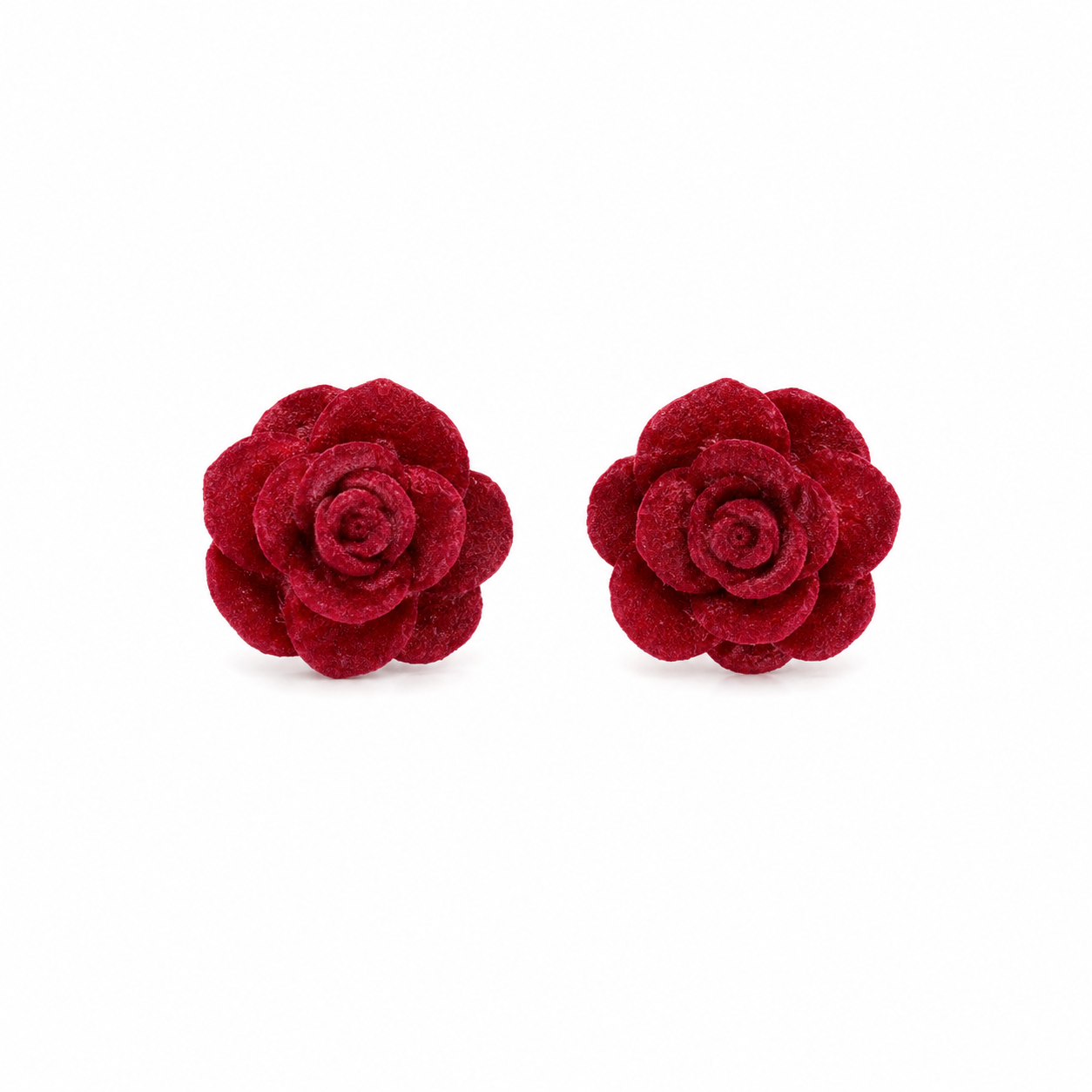Elegant red rose earrings Garud Wear