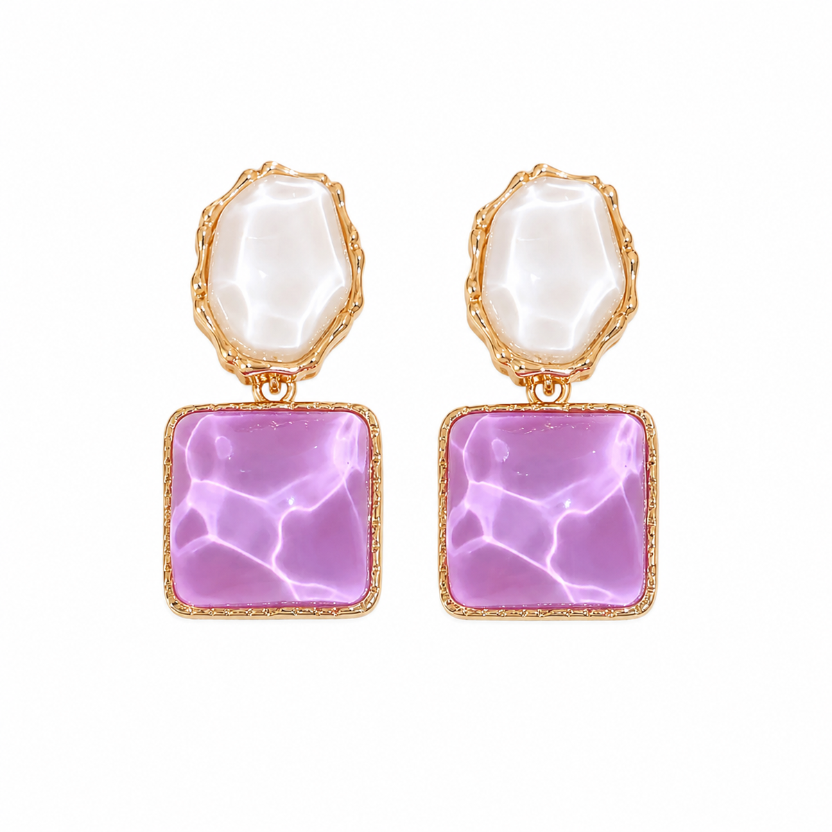 Elegant Purple Loop Earrings Garud Wear