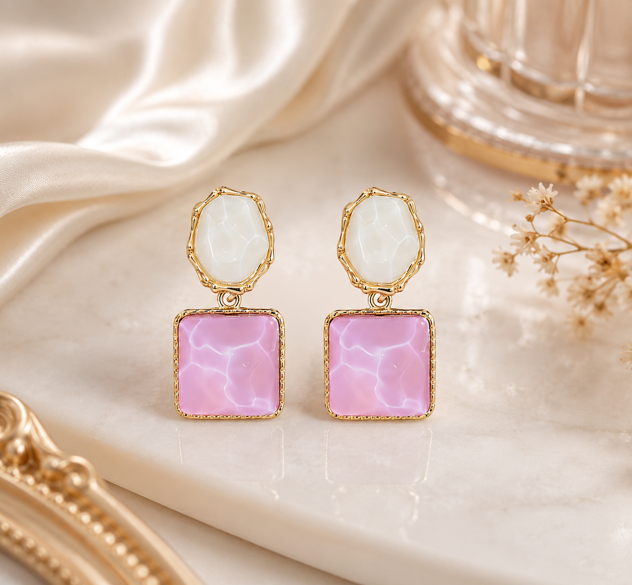 Elegant Purple Loop Earrings Garud Wear