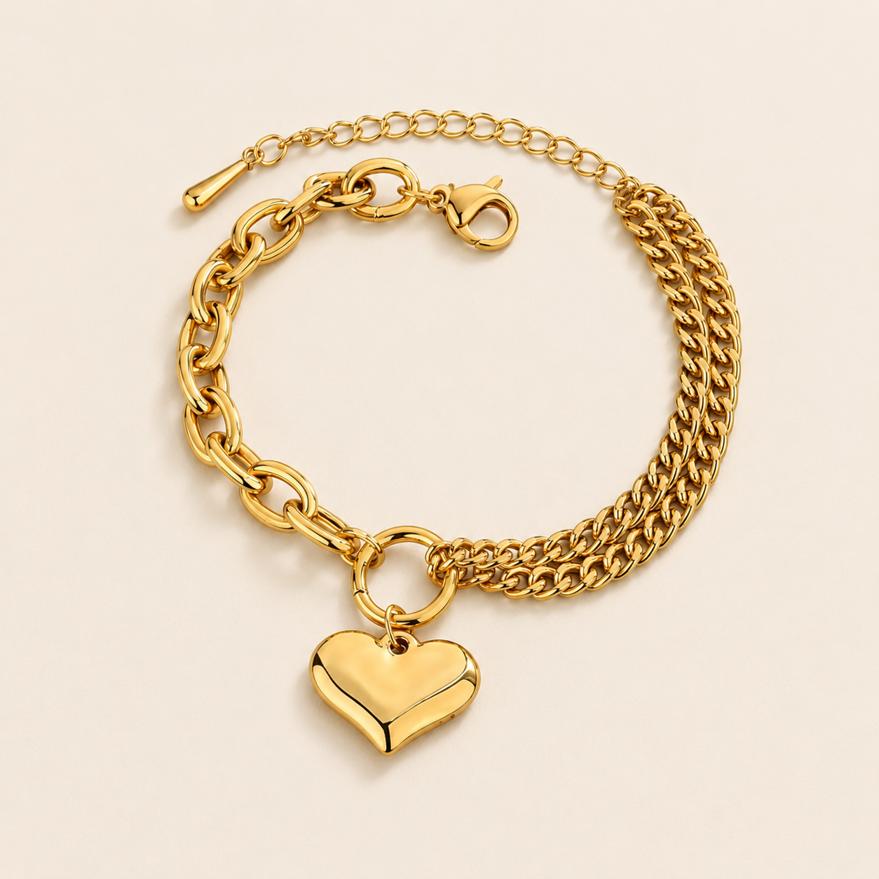 Delicate heart charm bracelet Garud Wear
