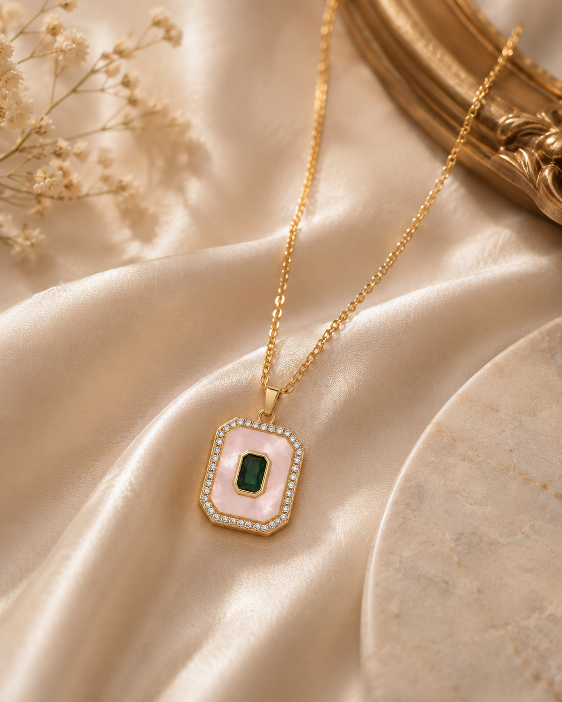 Green stone necklace Garud Wear