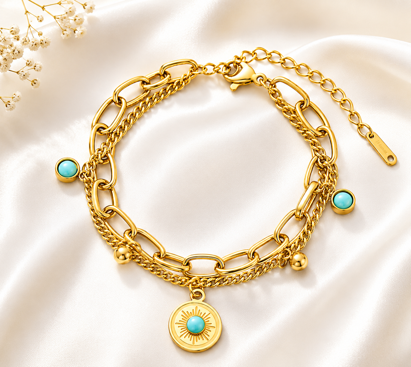Golden charm bracelet Garud Wear