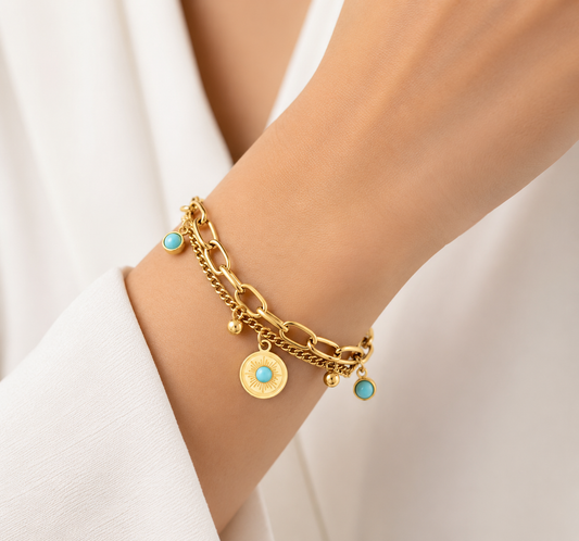 Golden charm bracelet Garud Wear