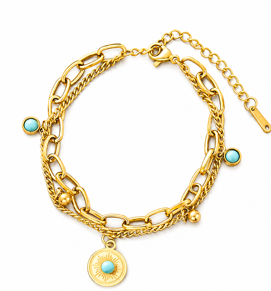 Golden charm bracelet Garud Wear